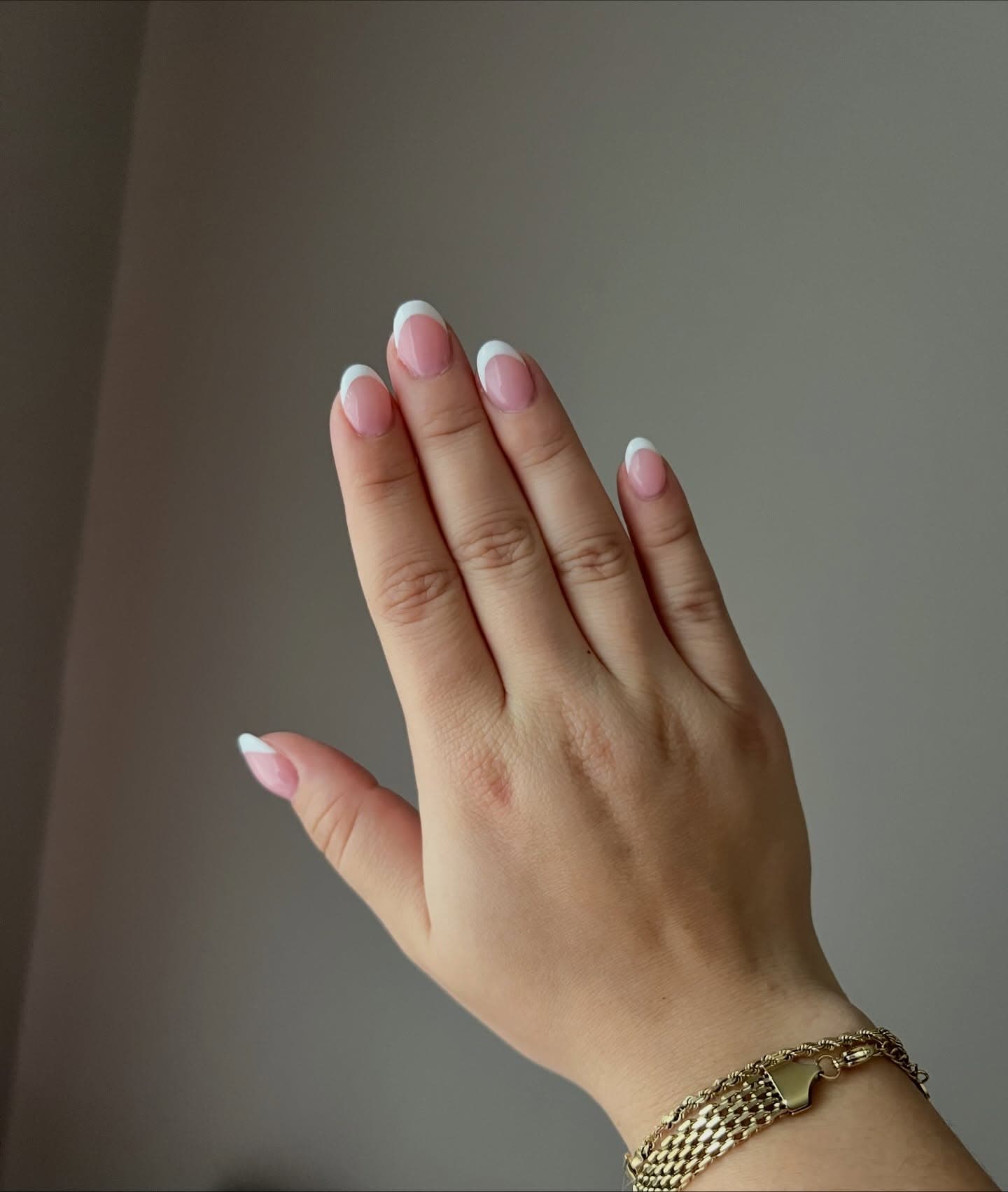 Classic white French tip nail set
